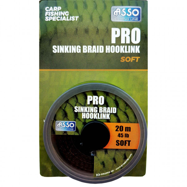 Fir Asso Pro Soft Sinking Braid Hooklink 25Lb 20m Multicolor