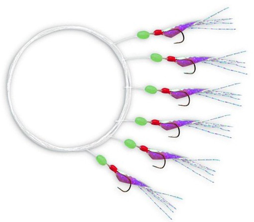 Streamer Zebco H Rig No.10 Silver-red-3433001