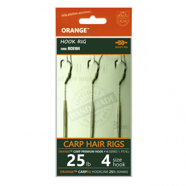 Rig Crap Orange Series 1 No.4 25Lb Crap Hair Rigs