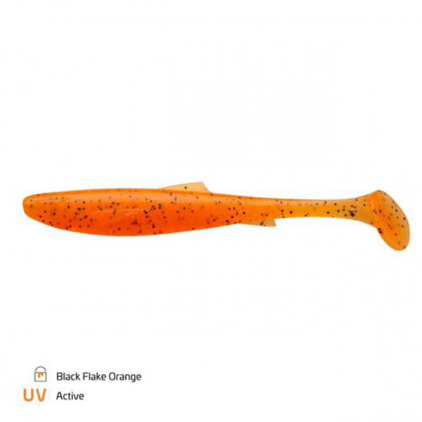 Shad Zeck Dude 6.4cm Black Flake Orange