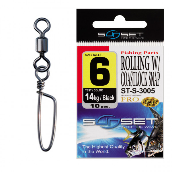 Agrafa Vartej Sunset ST-S-3005 No.6 14kg Rolling Coastlock Snap