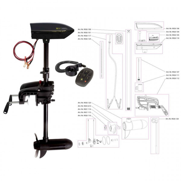 Motor Barca Black Cat Battle Cat Electric Outboard BC 2400