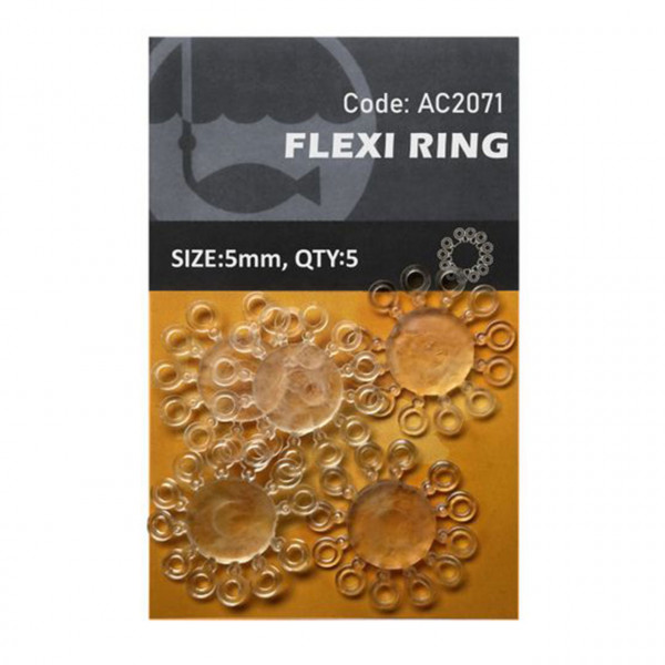 Orange Flexi Ring 5mm 5buc