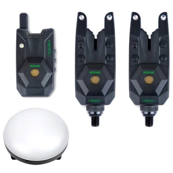 Set Avertizoare + Statie Sonik Herox 2+1 (Rosu+ Albastru)+Lampa Cort