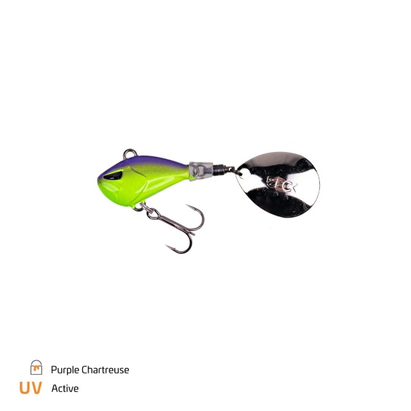 Spinnertail Zeck Rogue Runner 15gr Purple Chartreuse