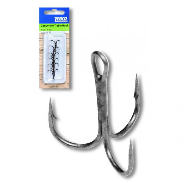 Ancora Zebco No.2/0 Topic Treble Hook Gunsmoke