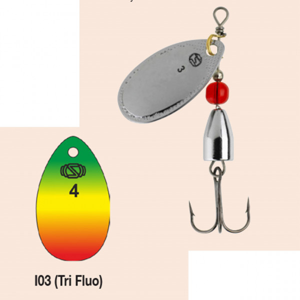 Rotativa 2 5gr Swimy Inline Spinner I03 Tri Fluo