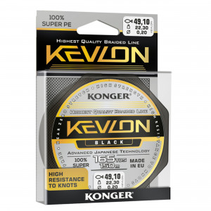 Fir Textil Konger Kevlon X4 0.08mm 5.2kg 150m Black - Img 2
