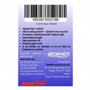 Jig Owner Amaz Nelestat 5304 No.1/0 Deep Throat Wide Gap 10buc
