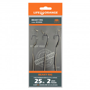 Rig Crap Beaky Rig Orange Series 2 No.2 25lb 20cm Carp Hair Rigs 3buc