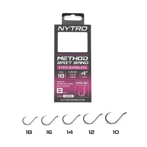 Rig Feeder Nytro Barbless 10cm Method Bait Band 10buc