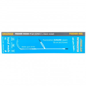 Rig Feeder Orange FR0096 Paternoster cu Feeder Gum 10lb Carlig no.12 - Img 3