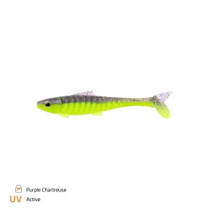 Shad Zeck Baby Rippler Purple Chartreuse 3buc/pac