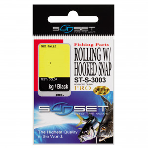 Vartej Rolling W Agrafa Sunset Hooked Snap ST-S-3003 no.1/0 40kg 4buc - Img 2