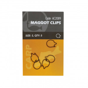 Clip Viermi Orange size S 1cm Maggot Clips 5buc