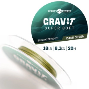 Multifilament Prowess Gravi-T X8 20m Super Soft Sinking Braid