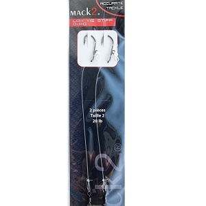 Rig Crap Mack2 No.2 20lb 12.5cm Fluorocarbon Low Vis Stiff D-Rig 2buc/pac - Img 3