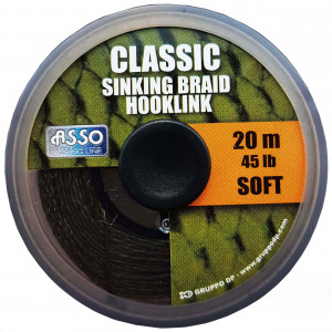Fir Asso Classic Soft Sinking Braid Hooklink 35Lb 20m Verde - Img 2
