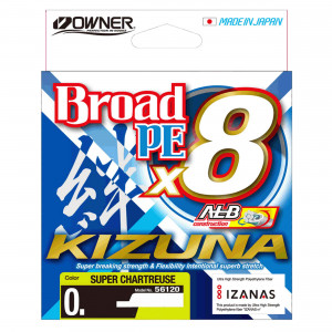 Fir Owner Kizuna X8 Broad 0.36mm 32.00kg 270m Chartreuse - Img 3