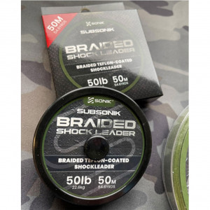 Fir Textil Sonik Braided Shock Leader 22.6kg 50 Lb 50m