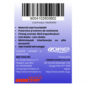 Inele Despicate Owner Amaz 72811 No.3 21kg Split Ring Regular 25buc