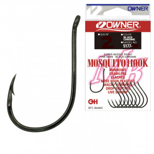 Carlig Owner 5177 No.12 Mosquito Hook Black Chrome