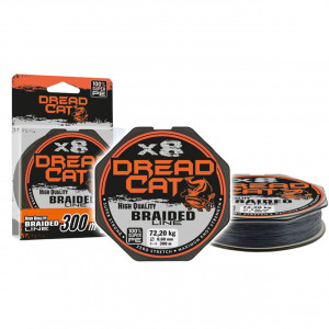 Fir Textil Konger Dread Cat® Braided VX8 0.50mm 59.6kg 300m Negru