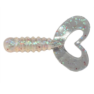 Grub Rock'N Bait Cultiva RB-1 10 Clear UV Ring Twin Tail