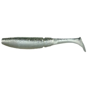 Shad Power Grub Konger Glitter Silver 002