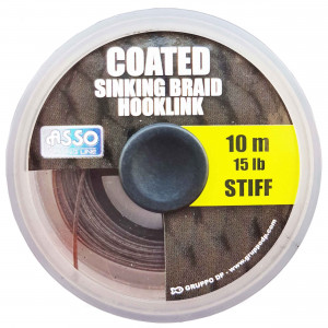 Fir Asso Coated Stiff Sinking Braid Hooklink 35Lb 10m Verde - Img 2