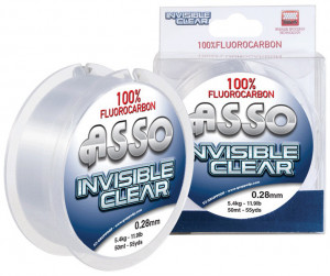 Fir Asso Fluorocarbon 0.11mm 1.30kg 50m Invisible Clear