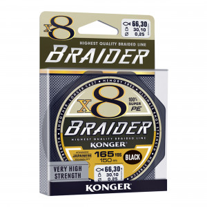 Fir Textil Konger Braider X8 0.18mm 21.4kg 150m Black - Img 2