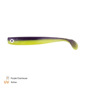Shad Zeck ZANDER Gummi Purple Chartreuse 3buc