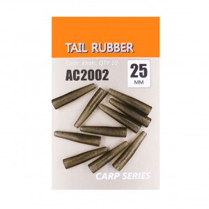 Tail Rubber Orange 25mm 10buc