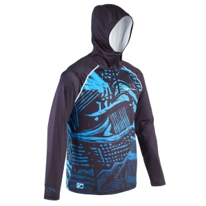 Tricou Protectie UV Garbolino Respirant cu Gluga 80's Series