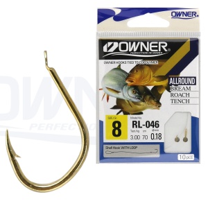 Carlige Legate Owner RL-046 No.12 70cm 0,14mm - Img 1