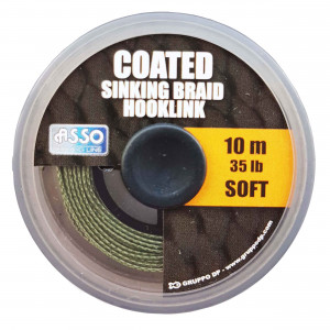 Fir Asso Coated Soft Sinking Braid Hooklink 25Lb 10m Verde - Img 2