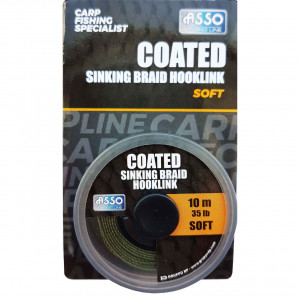 Fir Asso Coated Soft Sinking Braid Hooklink 25Lb 10m Verde - Img 1