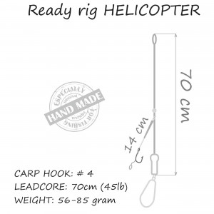 Montura Orange Crap cu plumb 71gr Long Cast Helicopter 1 carlig No.4 - Img 5