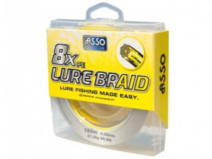 Fir Asso 8xPE Lure Braid 0.16mm 11.80kg 150m Galben