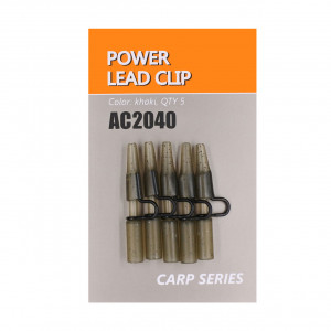 Orange Power Lead Clip 5buc