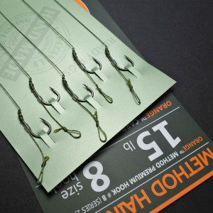 Rig Feeder Orange Series 2 No.8 15Lb Method Hair Rigs - Img 2
