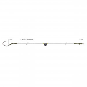 Rig Somn 80cm 36.3kg Konger Dread Cat® Carlig Rattle Snake 4/0 1buc