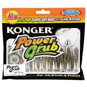Shad Power Grub Konger Glitter Silver 002 - Img 2