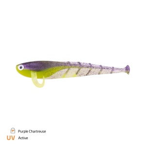 Shad Zeck Quappie Purple Chartreuse 3buc/pac - Img 1