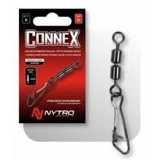 Vartej Dublu cu Agrafa Nytro No.6 Feeder Swivel+Hooked Snap - Img 1