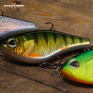 Vobler Sakura Baffeur Jerk 125mm 69gr 199 Orange UV Tiger - Img 5