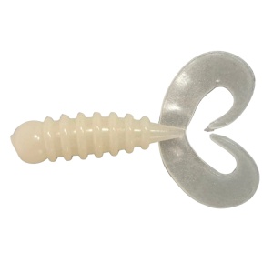 Grub Rock'N Bait Cultiva RB-1 18 White Ring Twin Tail