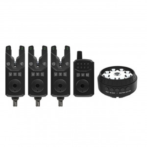 Set 3+1 Detectori Electronici Sonik SKS2 cu Statie si Lampa Semnalizare Cort