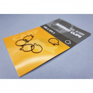 Clip Viermi Orange size S 1cm Maggot Clips 5buc - Img 3